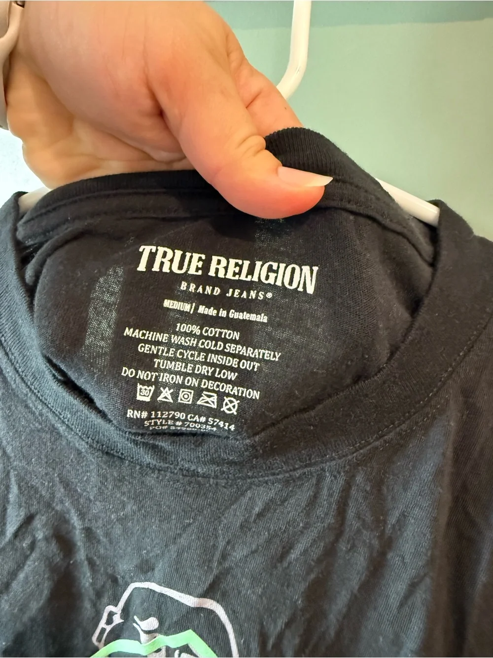 True Religion Black Graphic Logo Tee - Men's